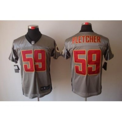 Nike Washington Redskins 59 London Fletcher Grey Elite Shadow NFL Jersey