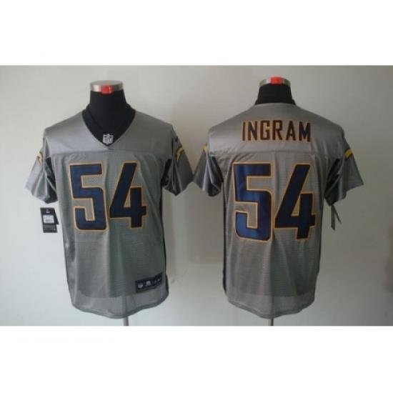 Nike San Diego Chargers 54 Melvin Ingram Grey Elite Shadow NFL Jersey