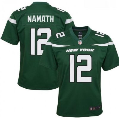 Youth NeW York Jets 12 Joe Namath NikeRetired Player Game Jersey Green