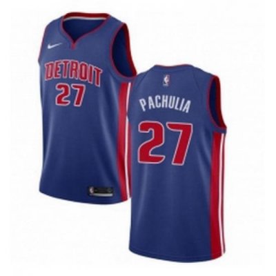 Womens Nike Detroit Pistons 27 Zaza Pachulia Swingman Royal Blue NBA Jersey Icon Edition