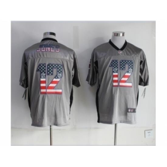 Nike Baltimore Ravens 12 Jacoby Jones grey Elite USA Flag Fashion NFL Jersey