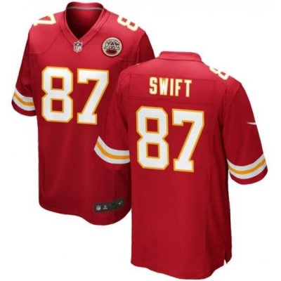 Men Kansas City Chiefs 87 Taylor Swift Red 2023 F U S E Vapor Untouchable Limited Stitched Jersey