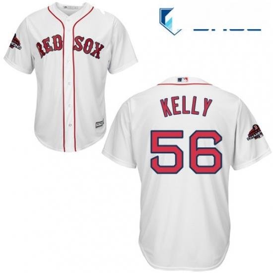 Youth Majestic Boston Red Sox 56 Joe Kelly Authentic White Home Cool Base 2018 World Series Champions MLB Jersey