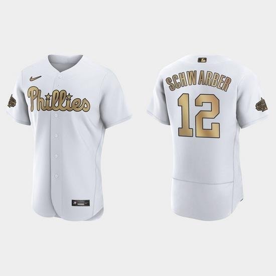 Men Kyle SchWarber Philadelphia Phillies 2022 Mlb All Star Game Authentic White Jersey