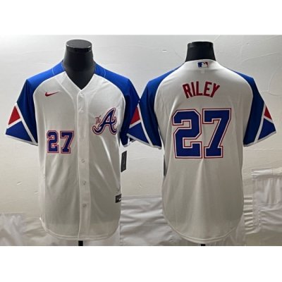 MLB Braves 27 Riley White City Connect Cool Base Men Jersey 5