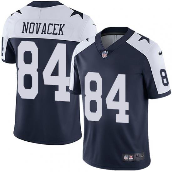 Youth Nike Cowboys #84 Jay Novacek Navy Blue Thanksgiving Stitched NFL Vapor Untouchable Limited Throwback Jersey