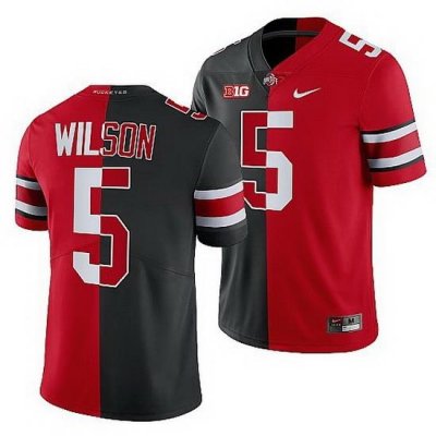 Ohio State Buckeyes Garrett Wilson Scarlet Black Split Edition Men Jersey