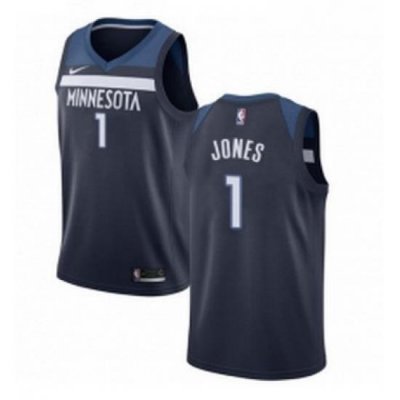 Womens Nike Minnesota Timberwolves 1 Tyus Jones Swingman Navy Blue Road NBA Jersey Icon Edition