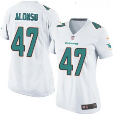 Womens Nike Miami Dolphins 47 Kiko Alonso Game White NFL Jersey