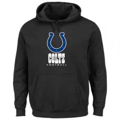 NFL Mens Indianapolis Colts Black Critical Victory Pullover Hoodie