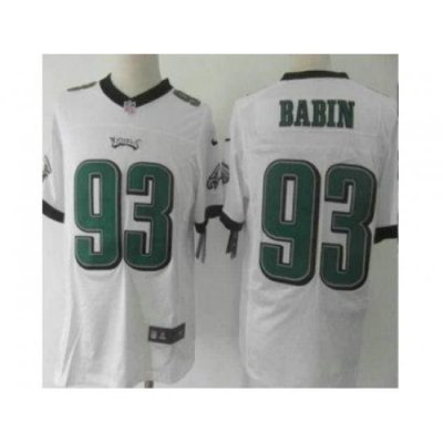 Nike Philadelphia Eagles 93 Jason Babin White Elite NFL Jersey