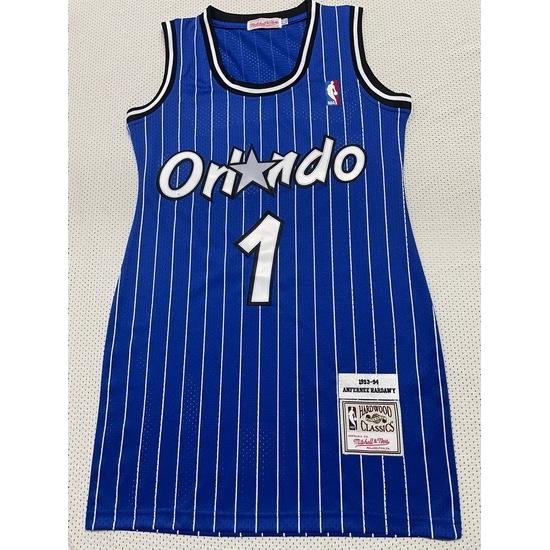 Women Orlando Magic #1 Penny Hardaway Blue Dress Stitched Jersey Blue