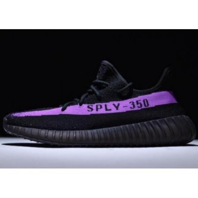 Men Yeezy 350 Black Purple Shoes 566