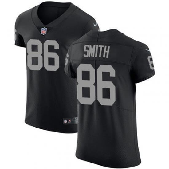 Men Nike Raiders #86 Lee Smith Black Team Color Stitched NFL Vapor Untouchable Elite Jersey