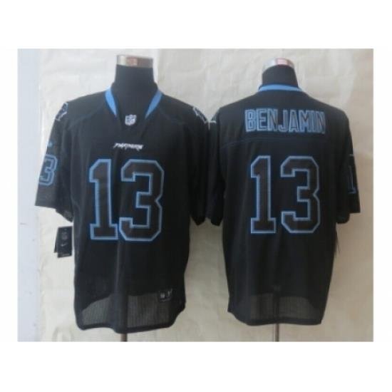 Nike Carolina Panthers 13 Kelvin Benjamin Black Elite Lights Out NFL Jersey