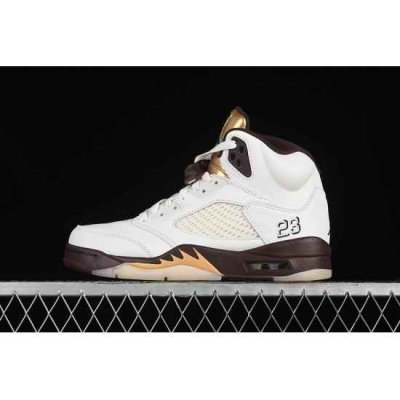 AIR JORDAN 5 RETRO EARTH METALLIC GOLD SAIL MUSLIN DD9336 200