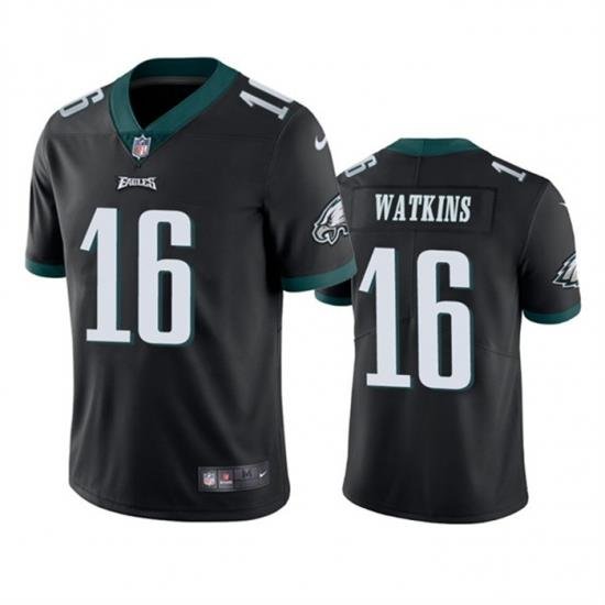 Men Philadelphia Eagles 16 Quez Watkins 2022 Black Vapor Untouchable Limited Stitched Jersey