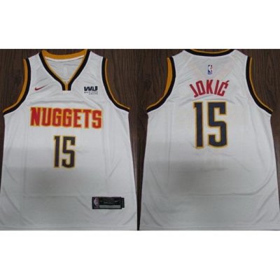 Nuggets 15 Nikola Jokic White Nike Swingman Jersey