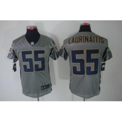 Nike St. Louis Rams 55 James Laurinaitis Grey Elite Shadow NFL Jersey