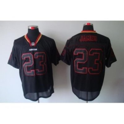 Nike San Francisco 49ers 23 LaMichael James Black Elite Lights Out NFL Jersey