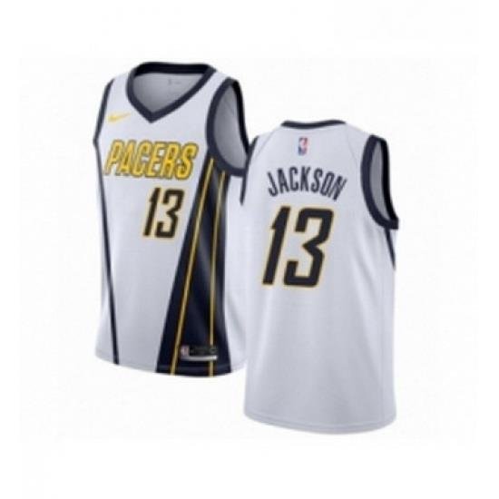 Youth Nike Indiana Pacers 13 Mark Jackson White Swingman Jersey Earned Edition