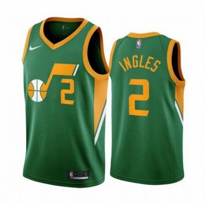 Men Utah Jazz 2 Joe Ingles Green NBA Swingman 2020 21 Earned Edition Jersey