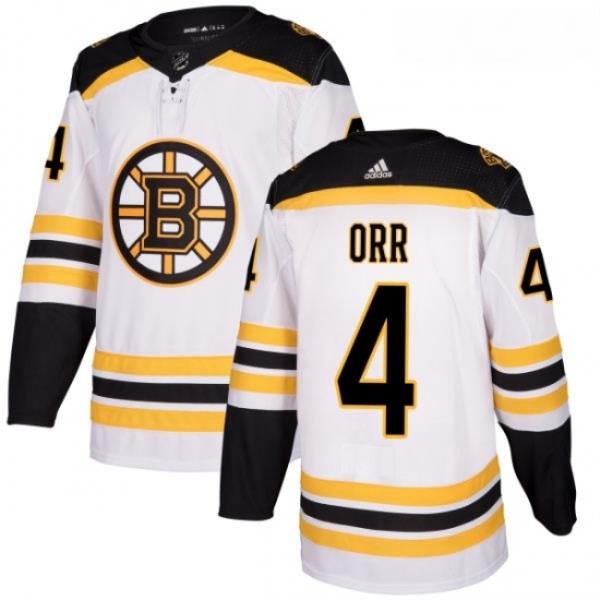 Youth Adidas Boston Bruins 4 Bobby Orr Authentic White Away NHL Jersey