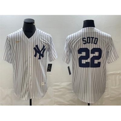 Men NeW York Yankees 22 Juan Soto White Cool Base Stitched Baseball Jerseys