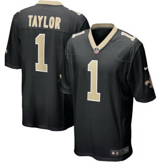 Men New Orleans Saints 1 Alontae Taylor Limited Black Vapor Untouchable Jersey