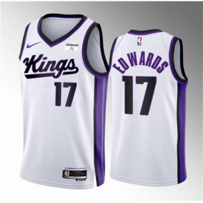 Men Sacramento Kings 17 Kessler Edwards White 2023 24 Association Edition Stitched Basketball Jersey