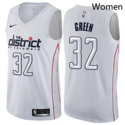 Womens Nike Washington Wizards 32 Jeff Green Swingman White NBA Jersey City Edition