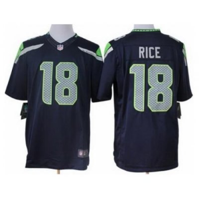 Nike Seattle Seahawks 18 Sidney Rice Blue LIMITED NFL Jersey