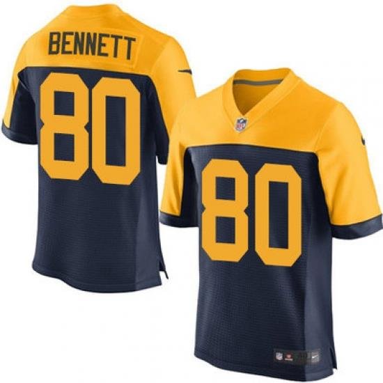 Nike Packers #80 Martellus Bennett Navy Blue Alternate Mens Stitched NFL New Elite Jersey