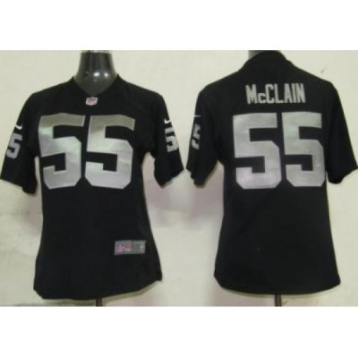 Womens Nike Oakland Raiders 55 McCLAIN Black Nike NFL Jerseys