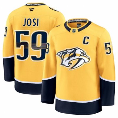 Men Nashville Predators 59 Roman Josi Gold 2024 25 Home Stitched Hockey Jersey