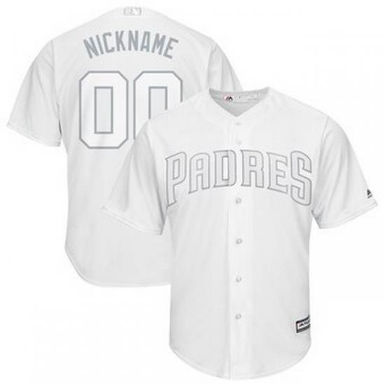 Men Women Youth Toddler All Size San Diego Padres Majestic 2019 Players Weekend Cool Base Roster Custom White Jersey