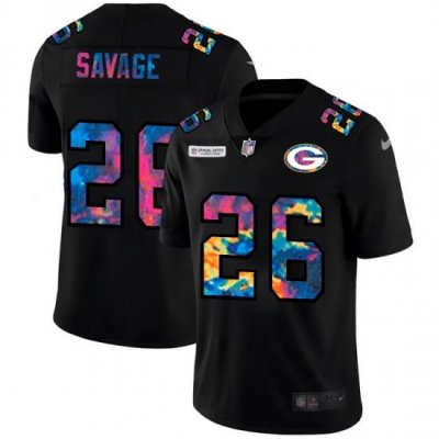 Green Bay Green Bay Green Bay Green Bay Packers 26 Darnell Savage Jr  Men Nike Multi Color Black 2020 NFL Crucial Catch Vapor Untouchable Limited Jersey