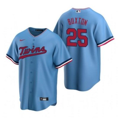 Men Minnesota TWins 25 Byron Buxton Blue Cool Base Stitched Jerseys