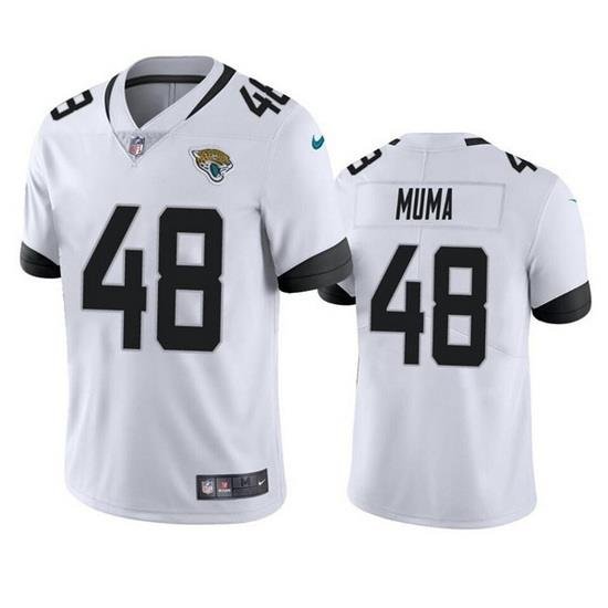 Men Jacksonville Jaguars 48 Chad Muma White Vapor Untouchable Limited Stitched Jersey