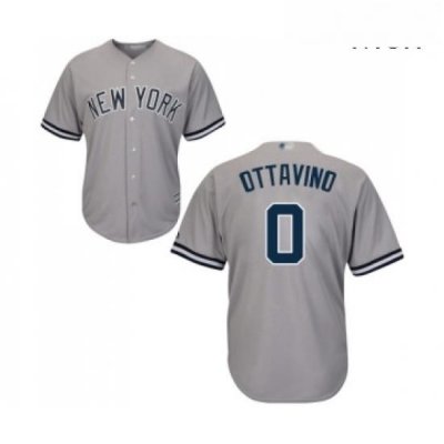 Mens New York Yankees 0 Adam Ottavino Replica Grey Road Baseball Jersey