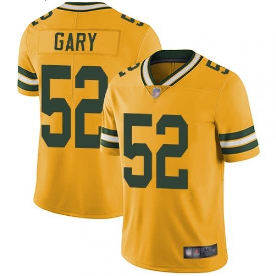 Packers 52 Rashan Gary Yellow Men Stitched Football Limited Rush Jersey