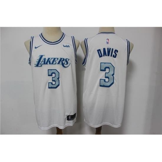 Men Los Angeles Lakers 3 Anthony Davis White 2020 21 City Edition Nike Swingman Jersey