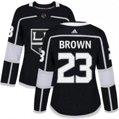 Womens Adidas Los Angeles Kings 23 Dustin Brown Authentic Black Home NHL Jersey