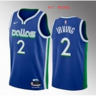 Men's Dallas Mavericks #11 Kyrie Irving Blue City Edition Stitched Basketball Jersey