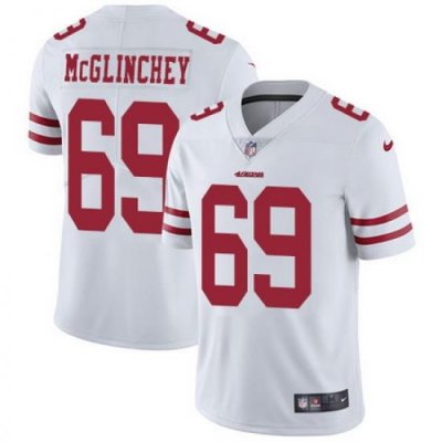 Nike 49ers #69 Mike McGlinchey White Mens Stitched NFL Vapor Untouchable Limited Jersey