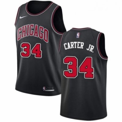 Womens Nike Chicago Bulls 34 Wendell Carter Jr Authentic Black NBA Jersey Statement Edition