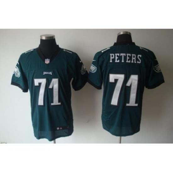 Nike Philadelphia Eagles 71 Jason Peters Green Elite NFL Jersey