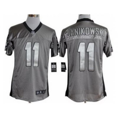 Nike Oakland Raiders 11 Sebastian Janikowski Grey Elite Shadow NFL Jersey