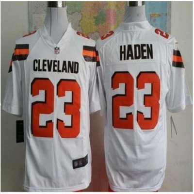 New Cleveland Browns #23 Joe Haden White Men Stitched NFL Game Jersey