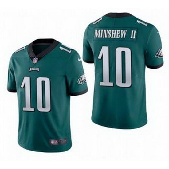 Men Philadelphia Eagles 10 Gardner Minshew II Green Vapor Untouchable Limited Stitched Jersey